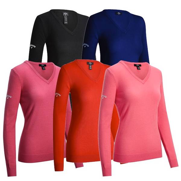 Callaway Ladies V-Neck Merino Golf Sweater - 2019